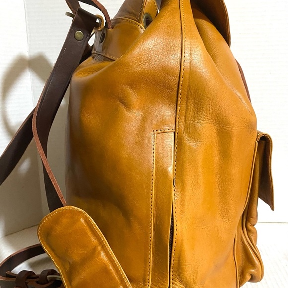 Leaders Brown leather backpack - Picture 5 of 11